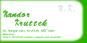 nandor kruttek business card